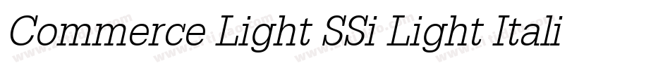 Commerce Light SSi Light Italic字体转换
